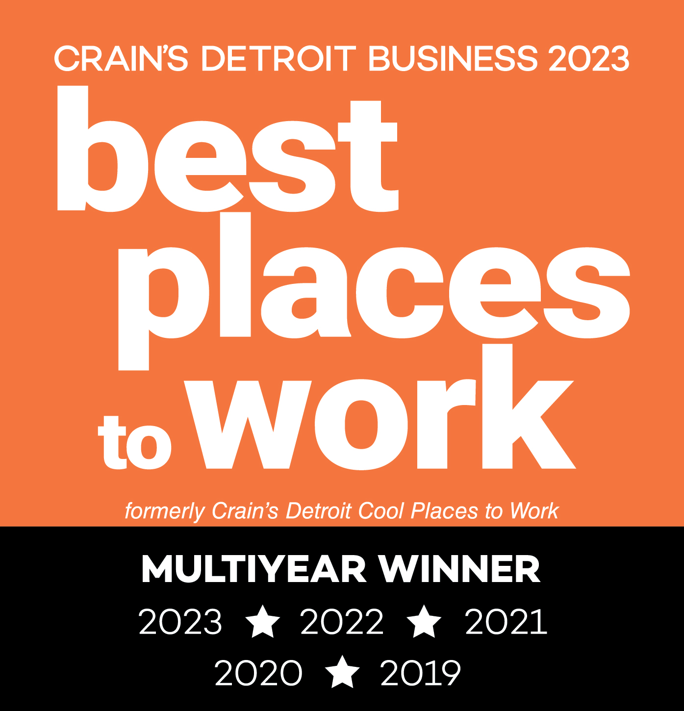 Crain's Detroit Business - 2023 MultiYear Best Places to Work 2019-2023